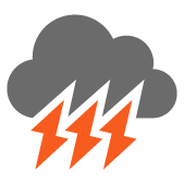 Orages violents